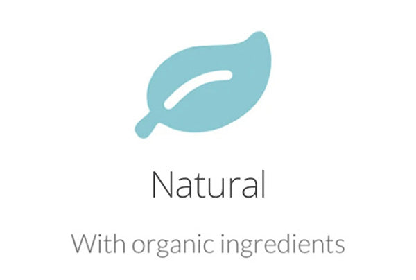 Natural with organic ingredients