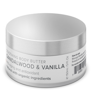 Body Butter with Vanilla & Sandalwood Essential Oils - Natural Tone Organic Skincare